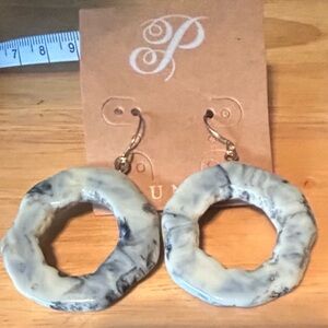 Plunder Faux Marble-Style Earrings